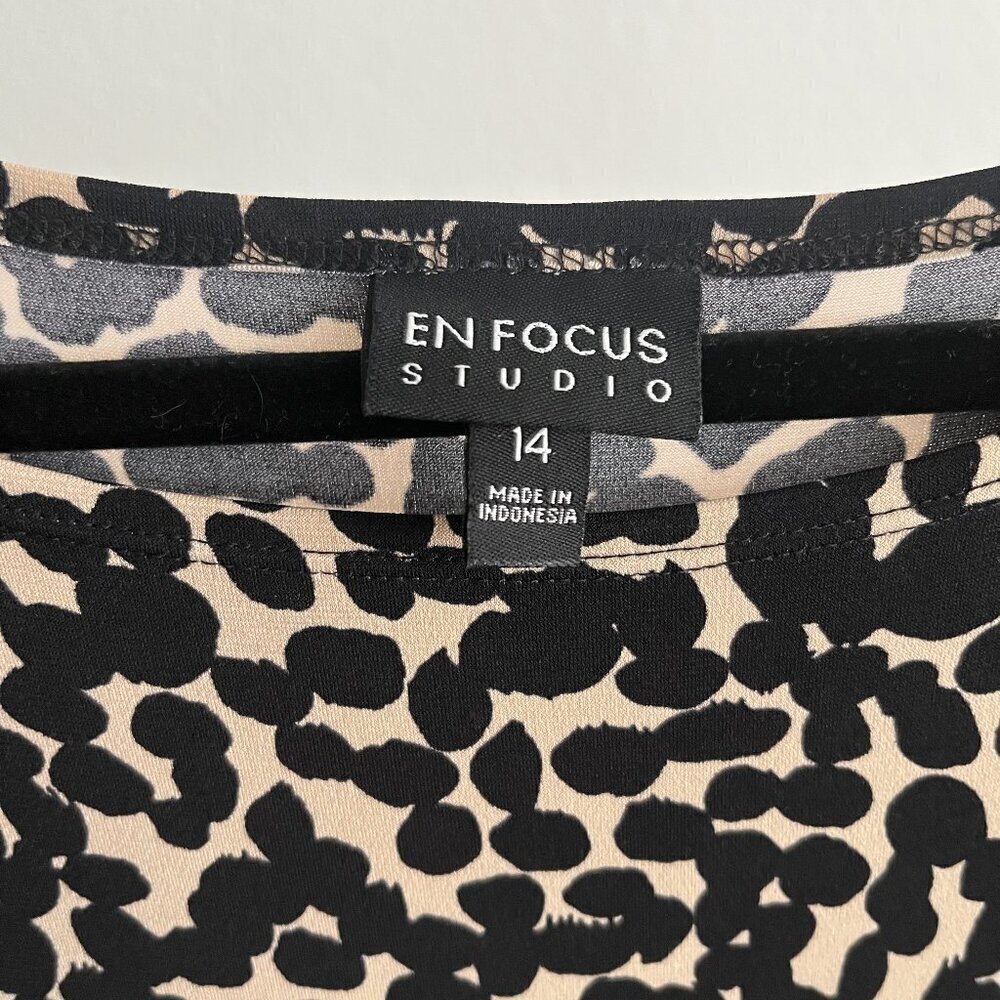 Enfocus Studio Leopard Print Ruched Waist Dress - Picture 2 of 4